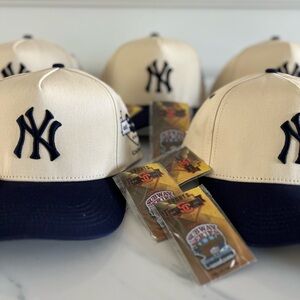 New York Yankees Cream and Navy Caps
